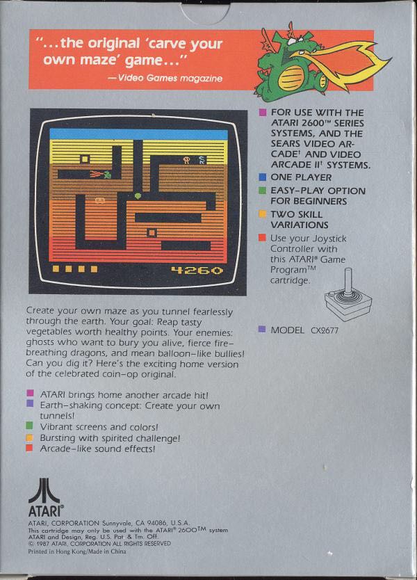 Dig Dug - Atari 2600 video game collectible - Main Image 2