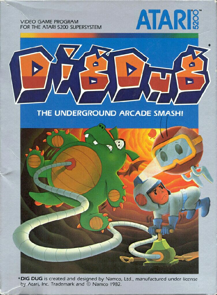 Dig Dug - Atari 5200 (Atari) video game collectible - Main Image 1