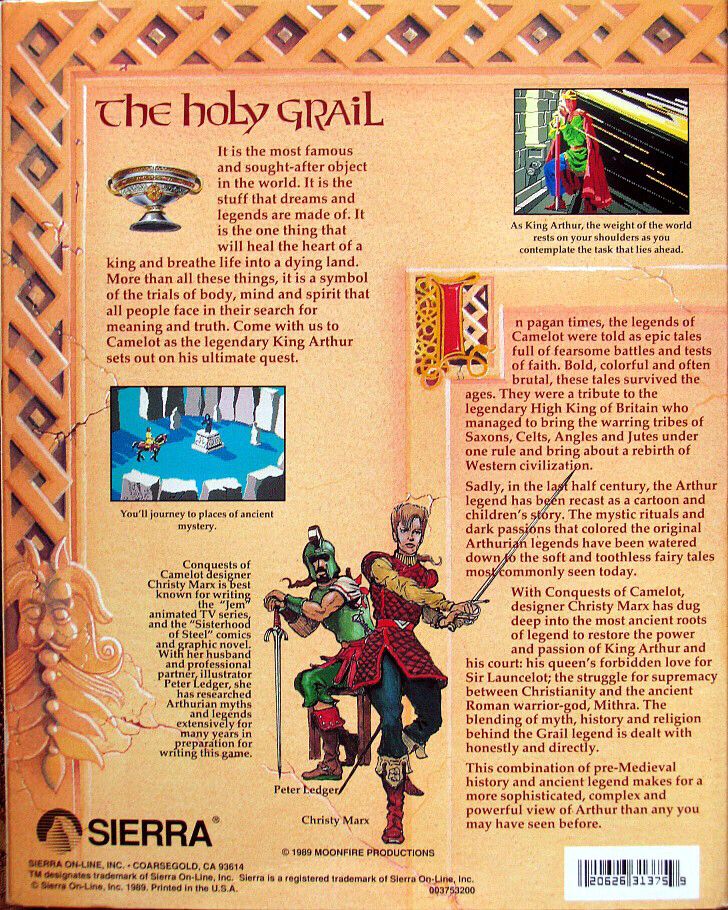 Conquests Of Camelot - Commodore Amiga (Sierra On-Line) video game collectible [Barcode 020626273756] - Main Image 2