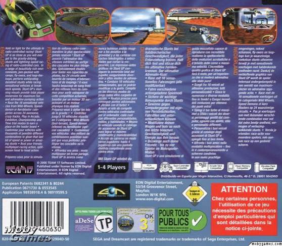 Stunt GP - Sega Dreamcast (Team 17 - 1-2) video game collectible [Barcode 5060020460630] - Main Image 2