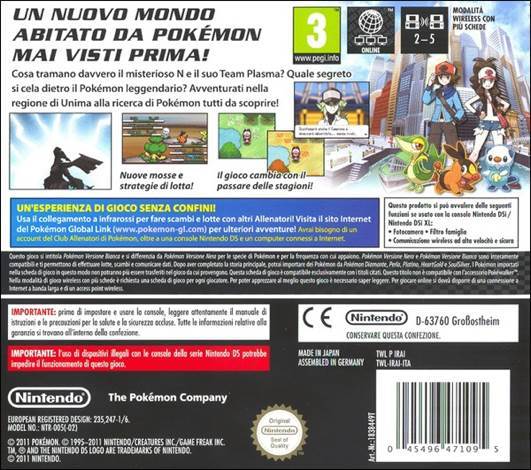 Pokémon Versione Bianca - Nintendo DS (Nintendo - 1) video game collectible [Barcode 045496471095] - Main Image 2