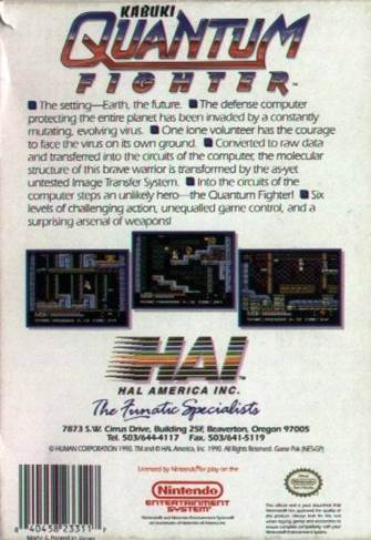 Kabuki - Quantum Fighter - Nintendo Entertainment System (NES) (Nintendo - 1) video game collectible [Barcode 040458233117] - Main Image 2