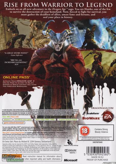 Dragon Age 2 - Microsoft Xbox 360 (89 - 1) video game collectible [Barcode 01462722] - Main Image 2