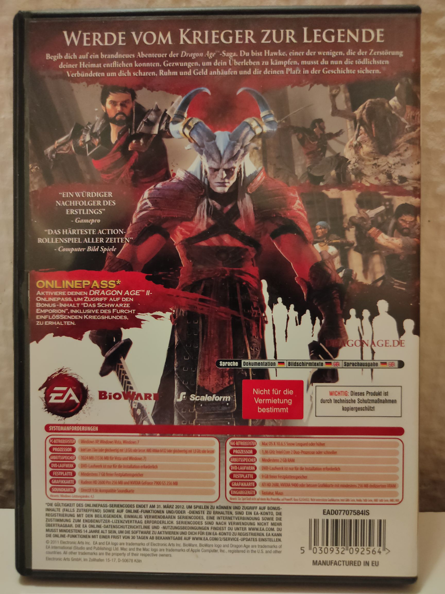 Dragon Age 2 - PC (Electronic Arts/EA Games - 1) video game collectible [Barcode 5030932092564] - Main Image 2