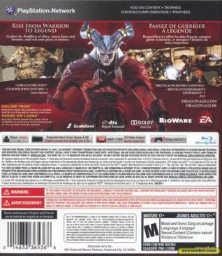 Dragon Age II - Sony PlayStation 3 (PS3) (Electronic Arts - 1) video game collectible [Barcode 5030932092571] - Main Image 2