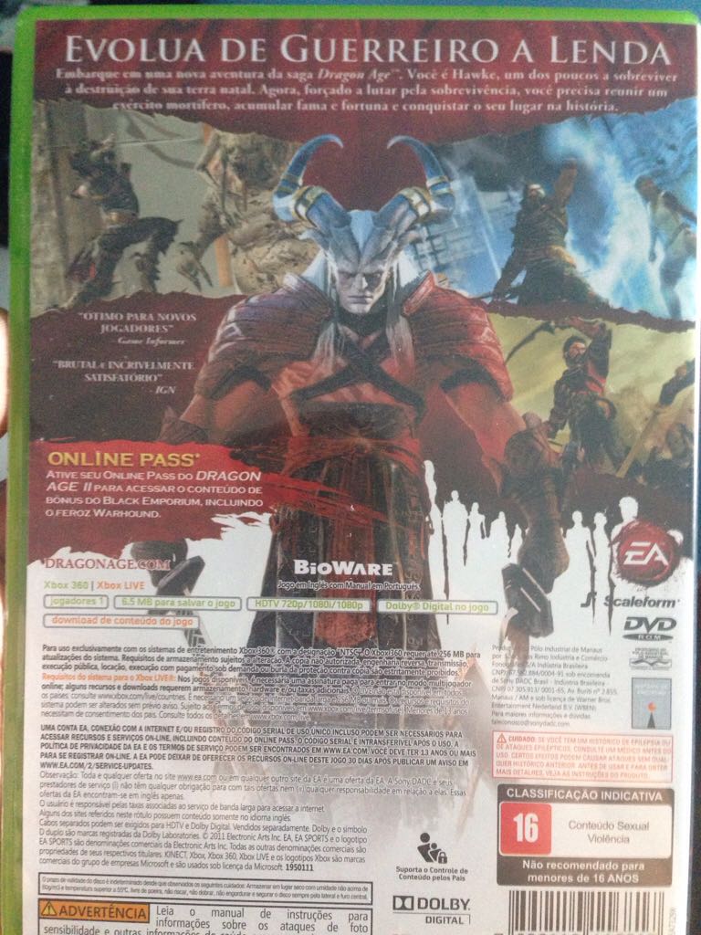 Dragon Age 2 Promo - Microsoft Xbox 360 (Electronic Arts) video game collectible [Barcode 7892110116817] - Main Image 2