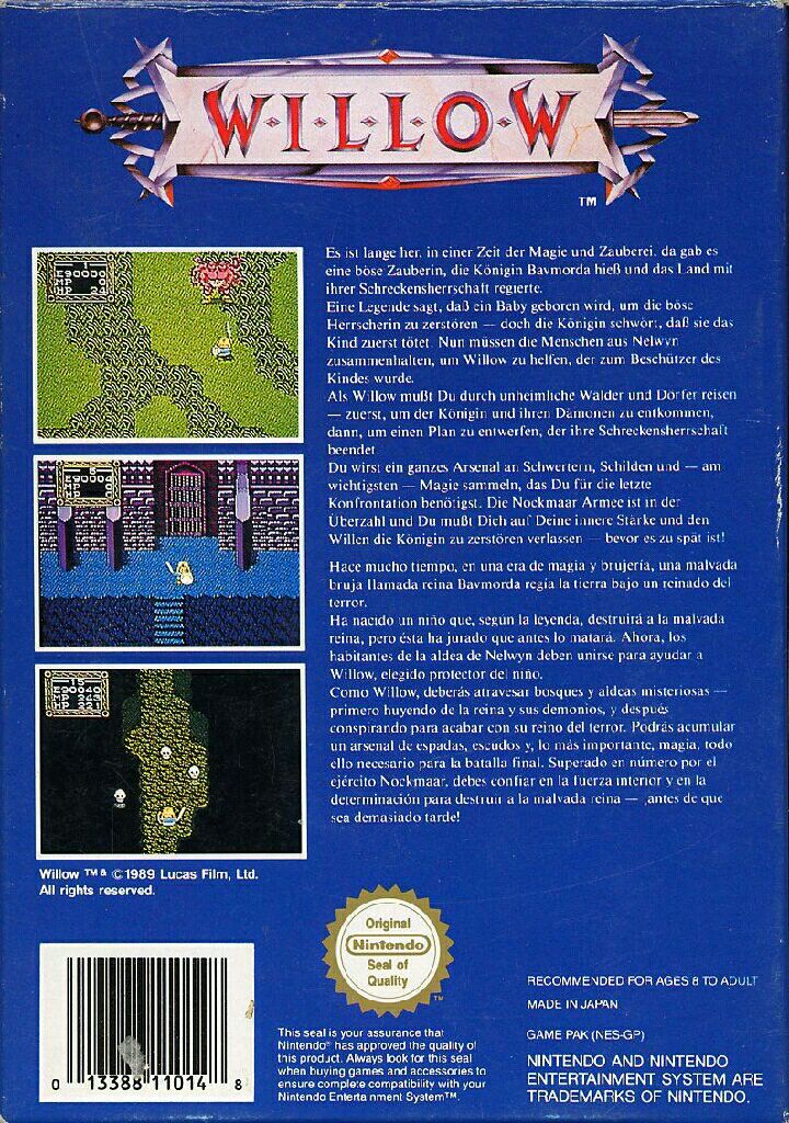 Willow - Nintendo Entertainment System (NES) (Capcom - 1) video game collectible - Main Image 2