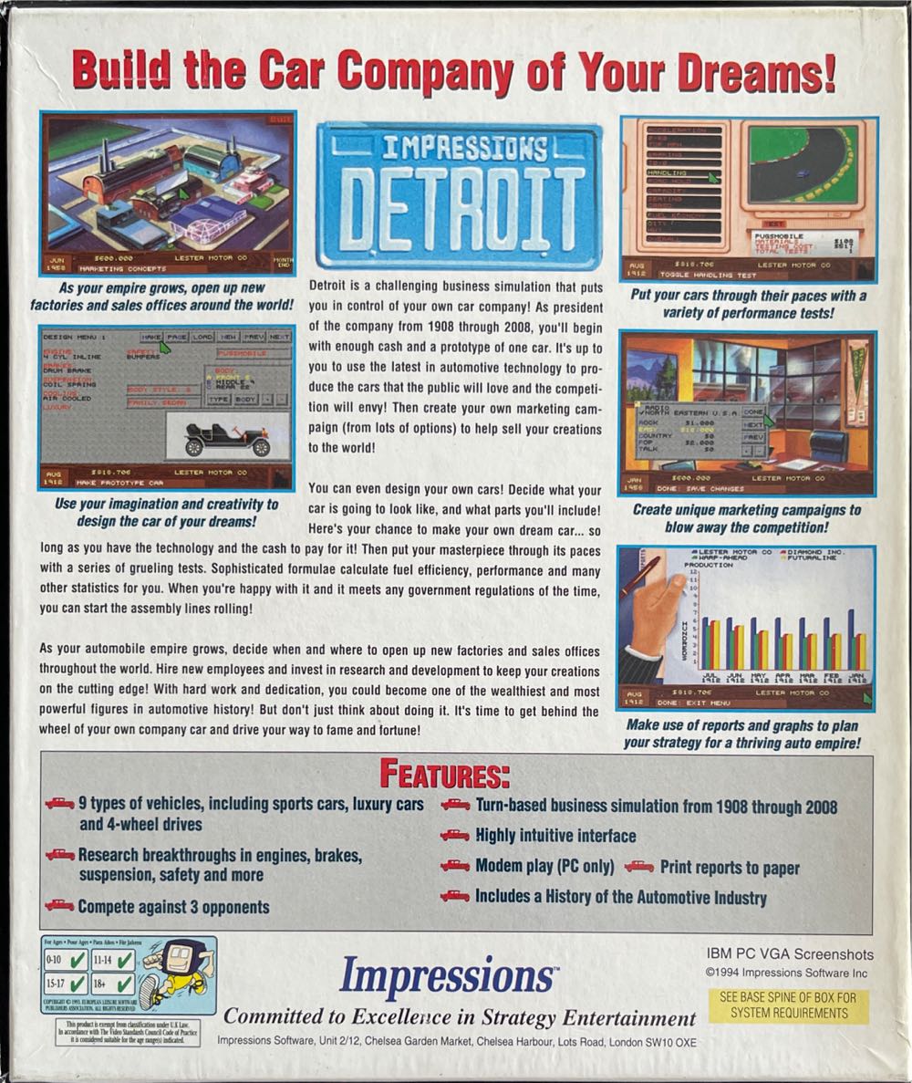 Detroit - PC (Impressions) video game collectible [Barcode 5018377577457] - Main Image 2