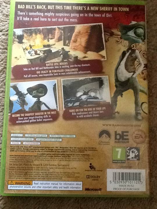 Rango - Microsoft Xbox 360 (Electronic Arts, Inc. - 1) video game collectible [Barcode 5030930101121] - Main Image 2