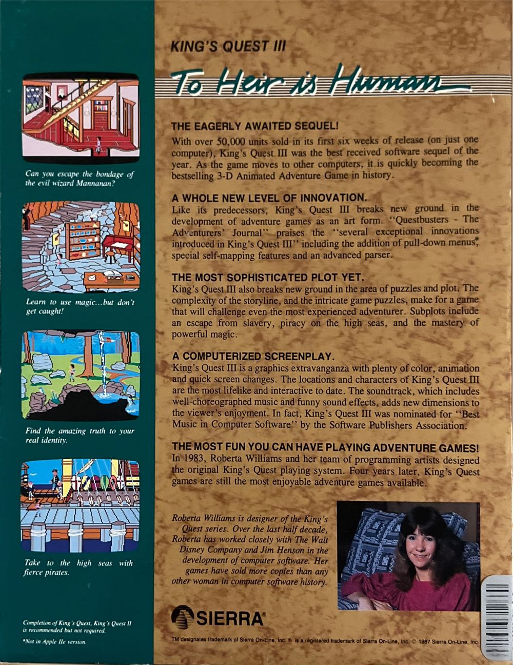 King’s Quest III: To Heir Is Human - PC (Sierra) video game collectible [Barcode 020626312660] - Main Image 2