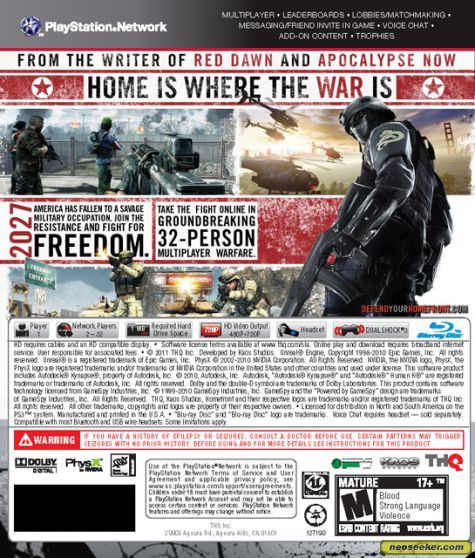 Homefront - Sony PlayStation 3 (PS3) (THQ - 1 - 32) video game collectible [Barcode 4005209140003] - Main Image 2