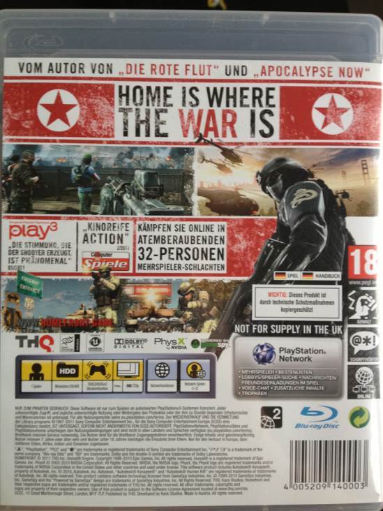 Homefront - Sony PlayStation 3 (PS3) video game collectible - Main Image 2