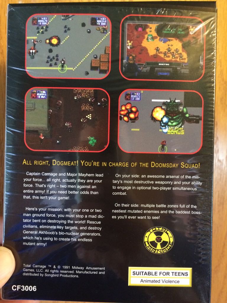 Total carnage - Atari Jaguar (Midway - 2) video game collectible - Main Image 2