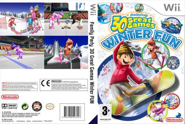 Family Party 30 Great Games Winter Fun - Nintendo Wii (D3 Publisher - 1-4) video game collectible [Barcode 879278340121] - Main Image 2