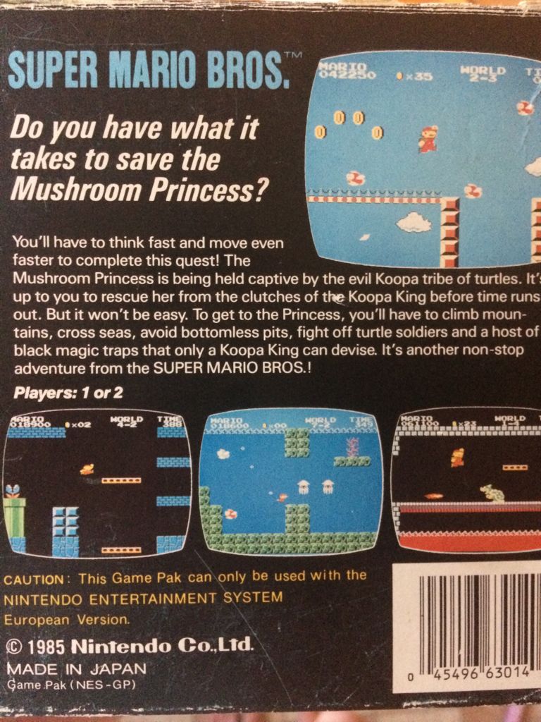 Super Mario Bros - Nintendo Entertainment System (NES) video game collectible - Main Image 2