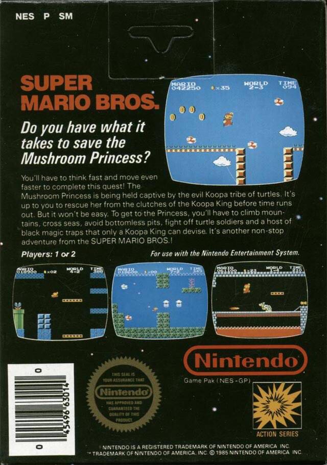 Super Mario Bros - Nintendo Entertainment System (NES) (Nintendo - 2) video game collectible - Main Image 2