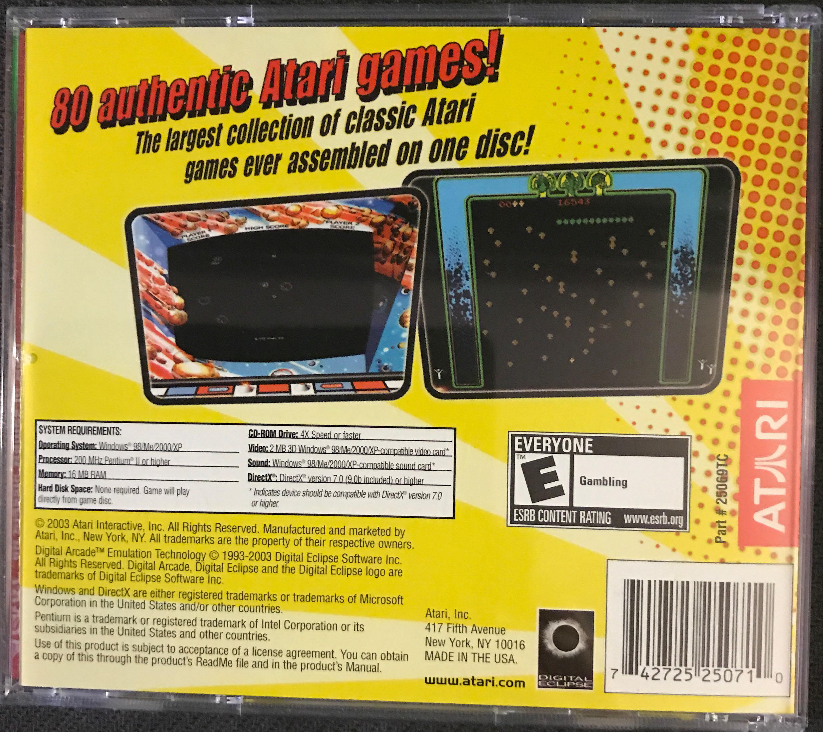 Atari 80 Classic Games In One - PC video game collectible [Barcode 9338671002544] - Main Image 2