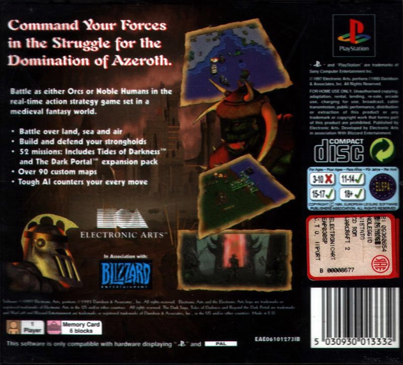 (1997) Warcraft II: The Dark Saga - Sony PlayStation ((EA) Electronic Arts - 1) video game collectible [Barcode 5030931013331] - Main Image 2
