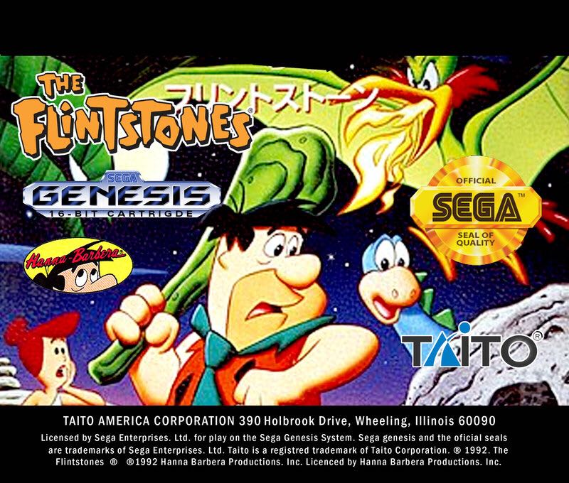 The Flintstones - Sega Genesis (Mega Drive) (Taito - 1) video game collectible [Barcode 020588010505] - Main Image 2