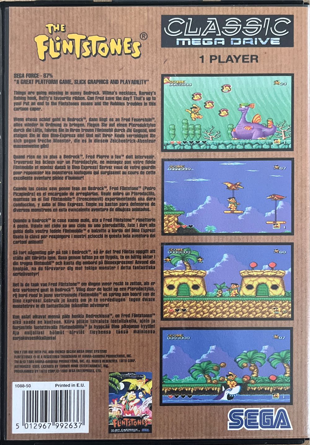 The Flintstones - Sega Mega Drive (Santos Ltd.) video game collectible [Barcode 5012967992637] - Main Image 2