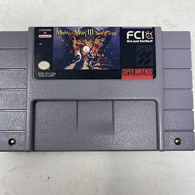 Might and Magic III: Isles of Terra - Nintendo Super Nintendo Entertainment System (SNES) (FCI - 1) video game collectible [Barcode 012909410057] - Main Image 3