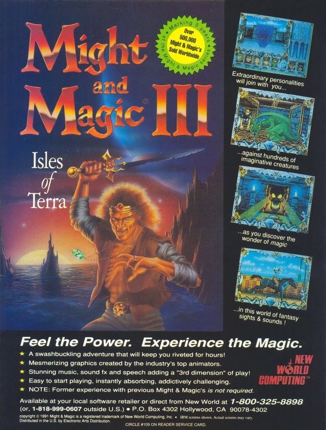Might and Magic III: Isles Of Terra - Commodore Amiga (New World Computing) video game collectible - Main Image 2
