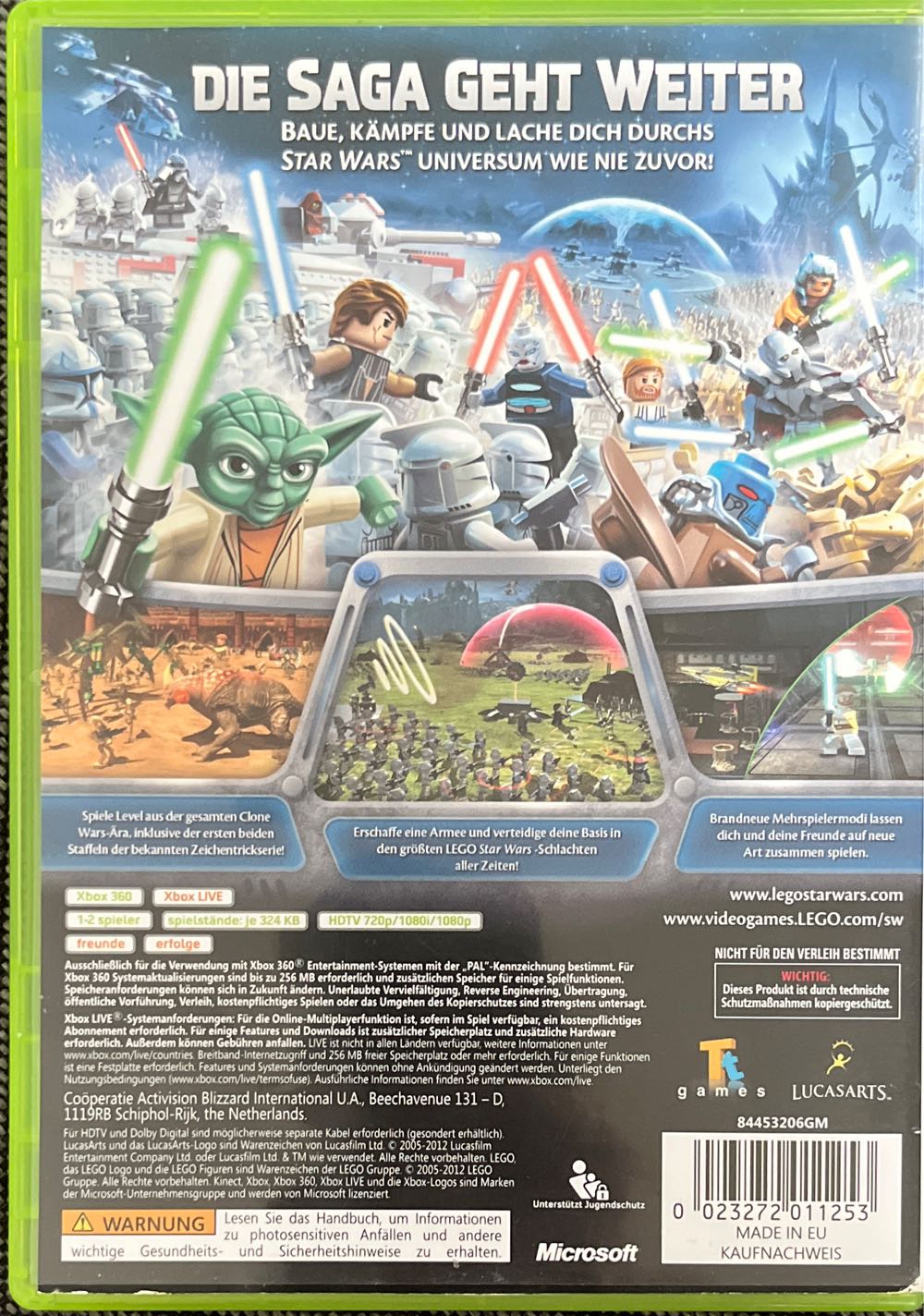 LEGO Star Wars III: The Clone Wars - Microsoft Xbox 360 (LucasArts - 1-4) video game collectible [Barcode 023272011253] - Main Image 2