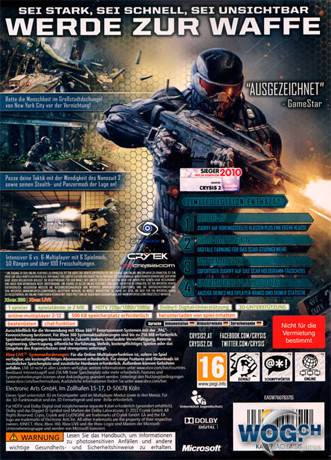 Crysis 2 - Microsoft Xbox 360 (Electronic Arts - 12) video game collectible [Barcode 5030931096518] - Main Image 2