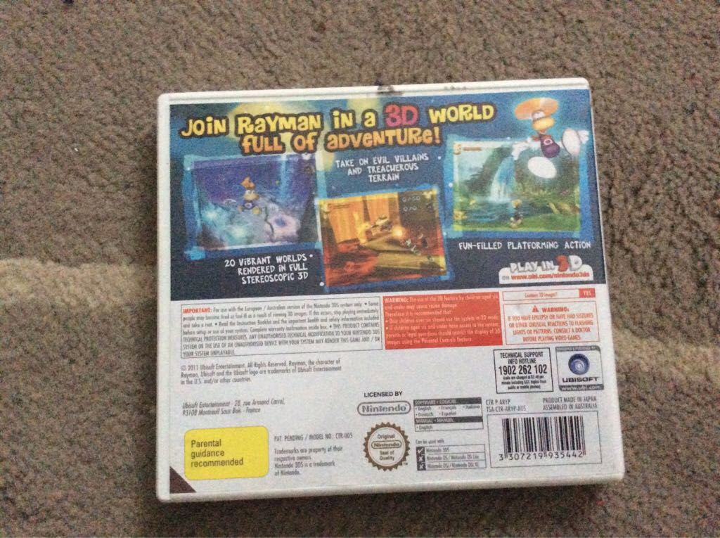 Rayman 3D - Nintendo DSi video game collectible - Main Image 2