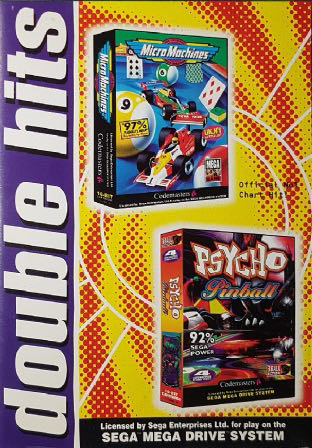 Double Hits: Micro Machines and Psycho Pinball - Sega Genesis (Mega Drive) (1-4) video game collectible [Barcode 5024866140699] - Main Image 3