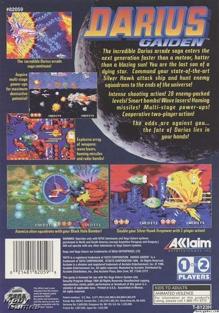 Darius Gaiden - Sega Saturn (Taito - 1) video game collectible [Barcode 021481820598] - Main Image 2