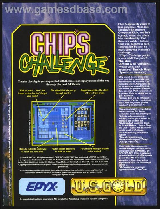 Chips Challenge (LOOSE) - Atari Lynx video game collectible - Main Image 2