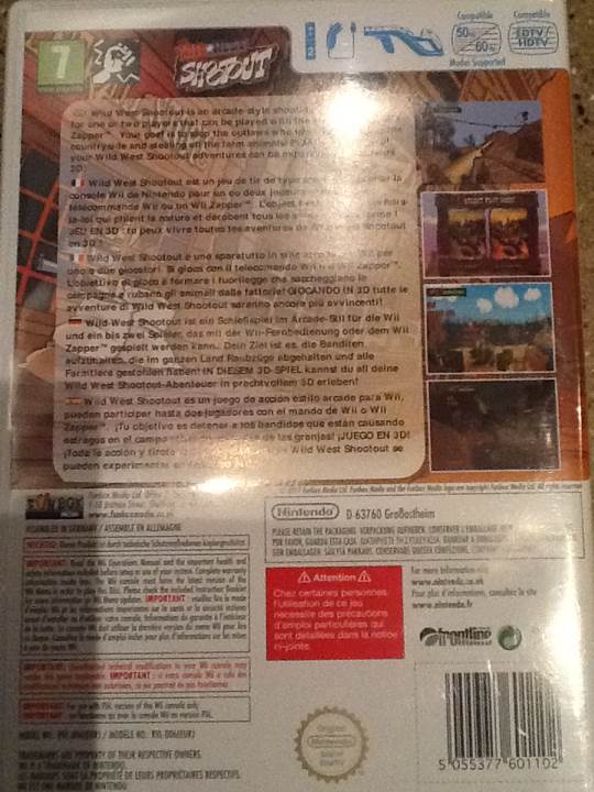 Wild West Shootout - Nintendo Wii (Zoo - 2) video game collectible [Barcode 5055377601102] - Main Image 2