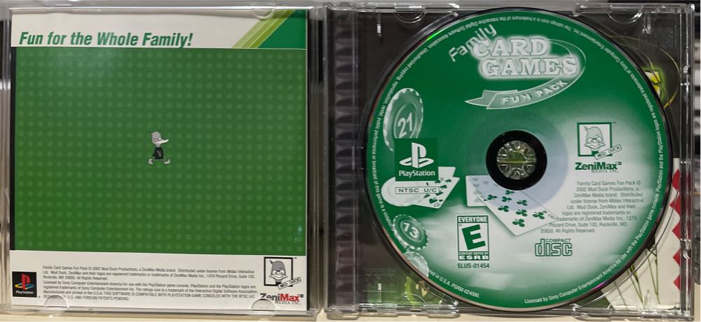 Family Card Games Fun Pack - Sony PlayStation (Mud Duck Productions - 4) video game collectible [Barcode 093155121805] - Main Image 3