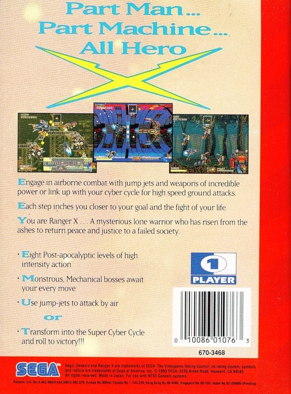Ranger X - Sega Genesis (Mega Drive) (Sega - 1) video game collectible [Barcode 010086010763] - Main Image 3
