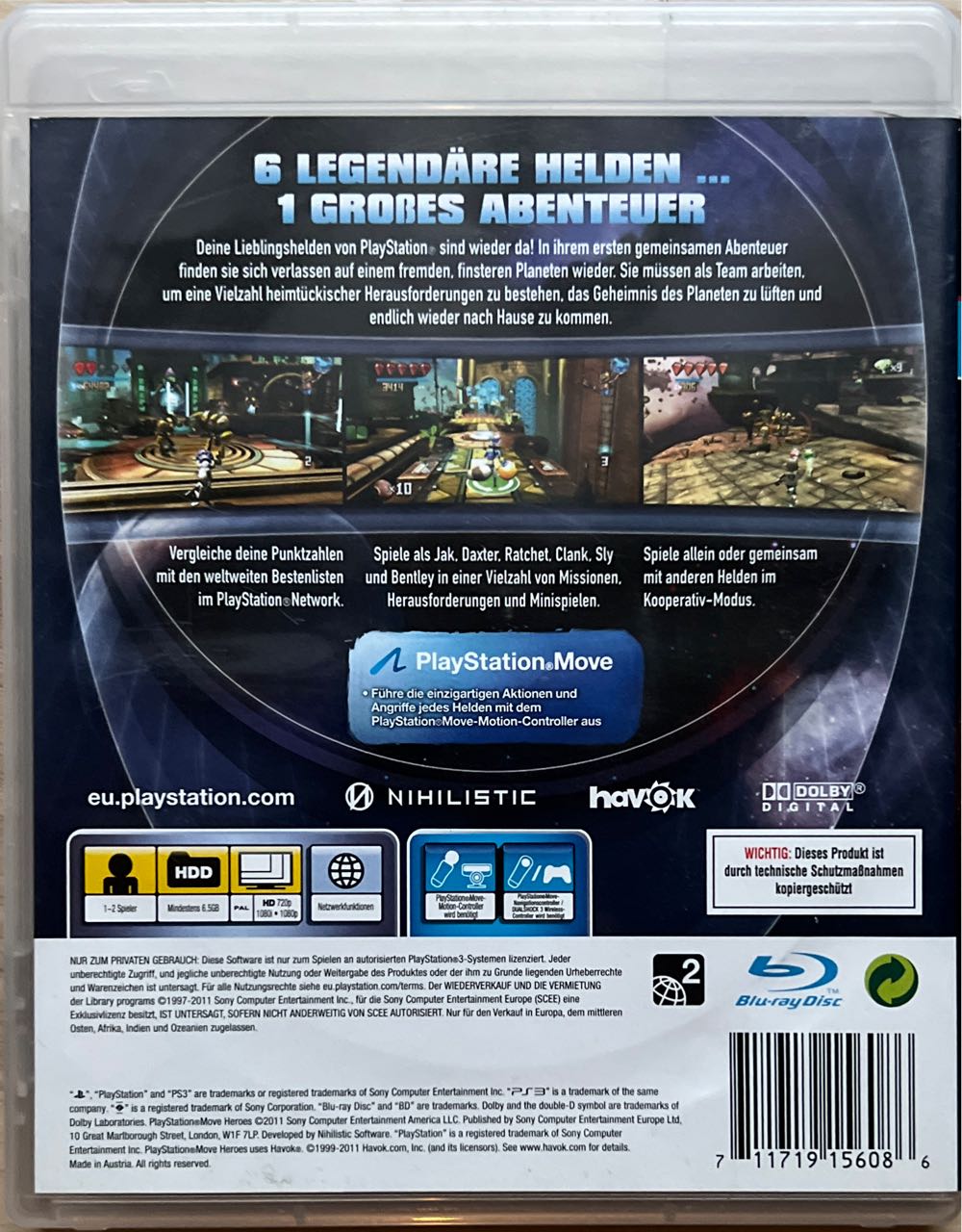 Playstation Move Heroes - Sony PlayStation 3 (PS3) video game collectible [Barcode 311719155784] - Main Image 2