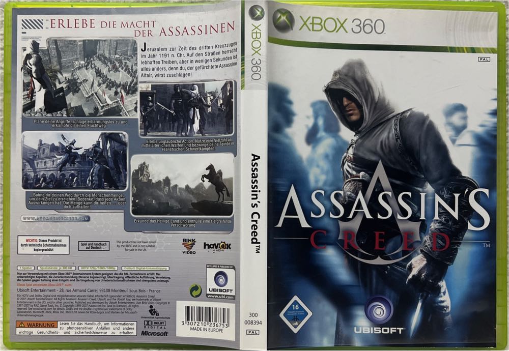 Assassins Creed - Microsoft Xbox 360 (Ubisoft - 1) video game collectible [Barcode 3307210236753] - Main Image 3