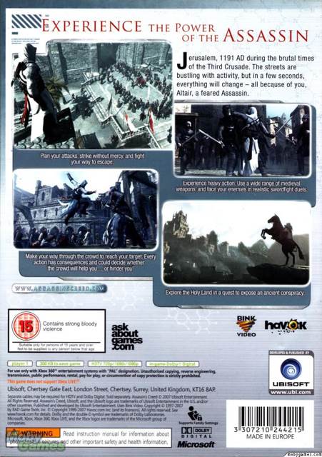 Assassin’s Creed - Microsoft Xbox 360 (Ubisoft Entertainment - 1) video game collectible [Barcode 3307210263407] - Main Image 2