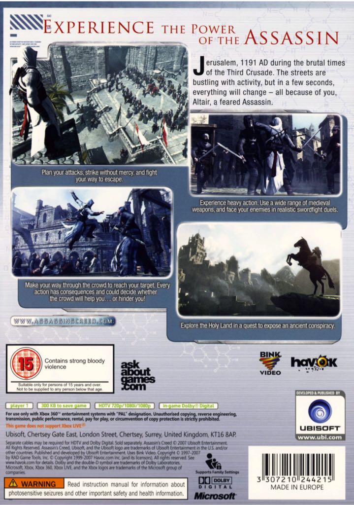 Assassin’s Creed - Microsoft Xbox 360 (Ubisoft - 1 Players) video game collectible [Barcode 3307210263421] - Main Image 2