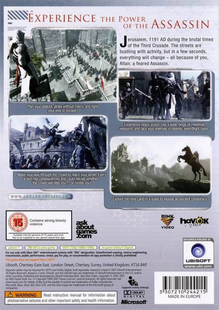 Assassin’s Creed - Sony PlayStation 3 (PS3) (Ubisoft - 1) video game collectible [Barcode 3307210263476] - Main Image 2