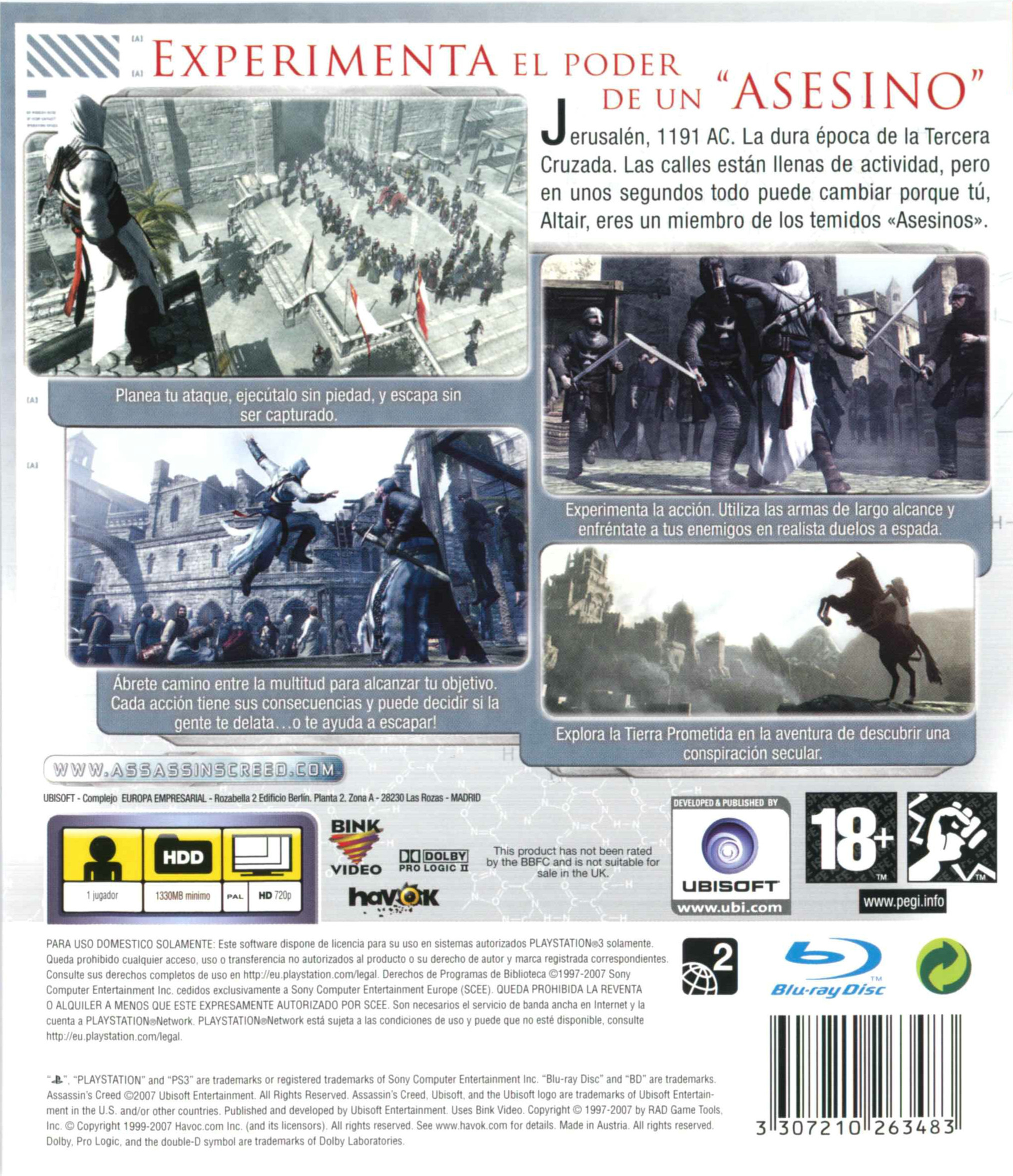 Assassin’s Creed - Sony PlayStation 3 (PS3) (Ubisoft - 1) video game collectible [Barcode 3307210263483] - Main Image 2