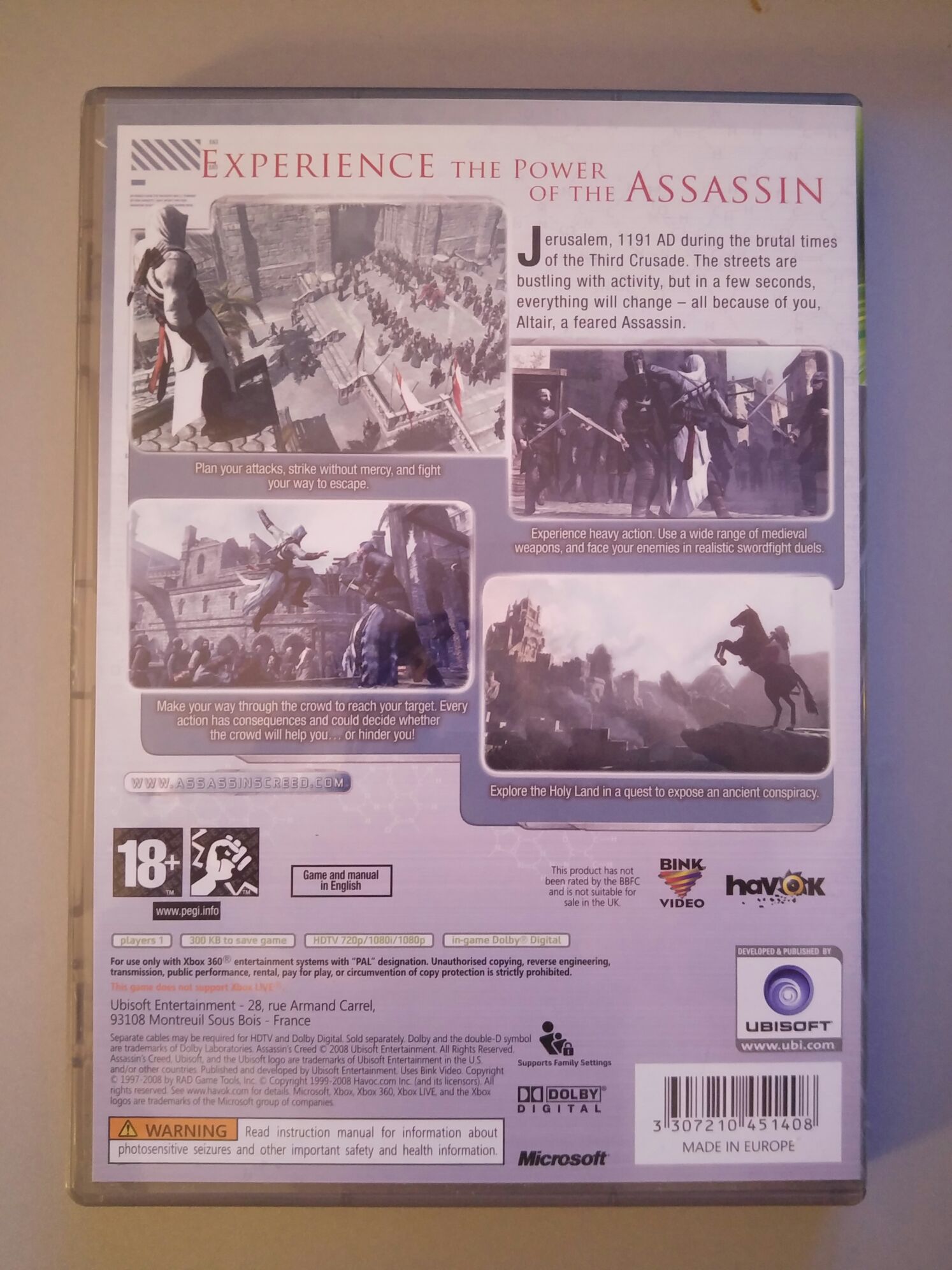 Assassin’s Creed - Limited Edition - Microsoft Xbox 360 (Ubisoft - 1) video game collectible [Barcode 3307210451408] - Main Image 2