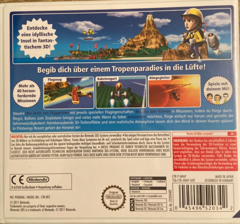 Pilotwings Resort - Nintendo 3DS video game collectible [Barcode 4902370518870] - Main Image 2