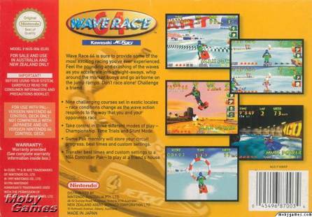 Waverace 64 - Nintendo 64 (N64) video game collectible - Main Image 2