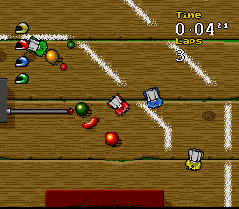 Micromachines 2 Turbo Tournament - Sega Mega Drive (Codemasters - 1-8) video game collectible [Barcode 5024866140309] - Main Image 3