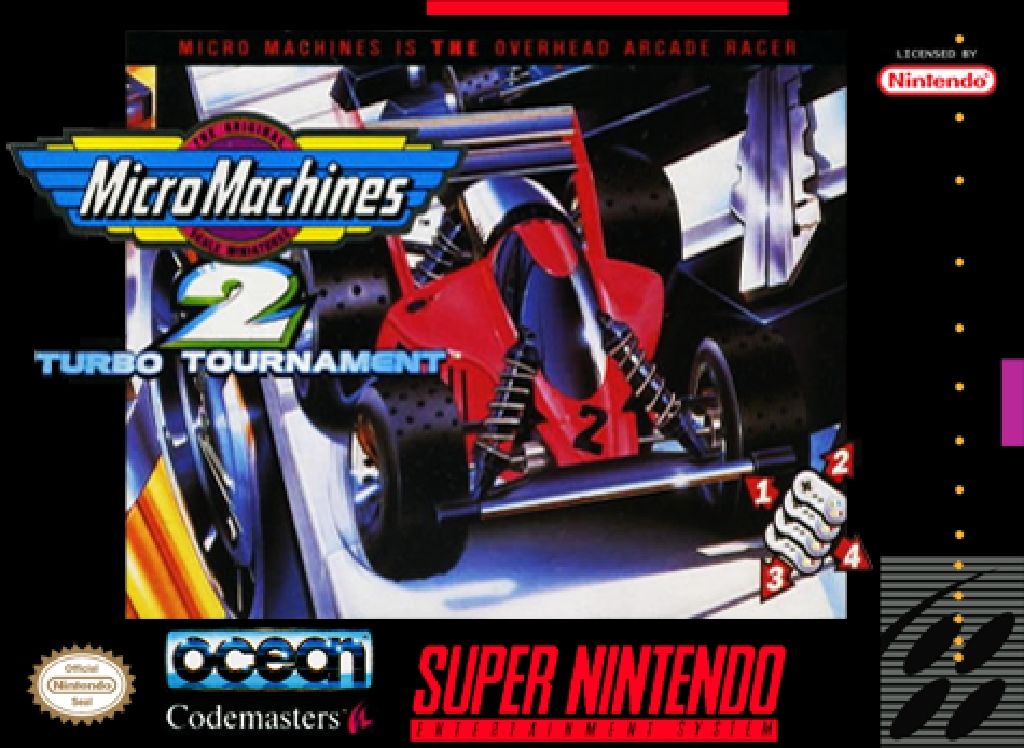 Micromachines 2 Turbo Tournament - Nintendo Super Nintendo Entertainment System (SNES) video game collectible - Main Image 1