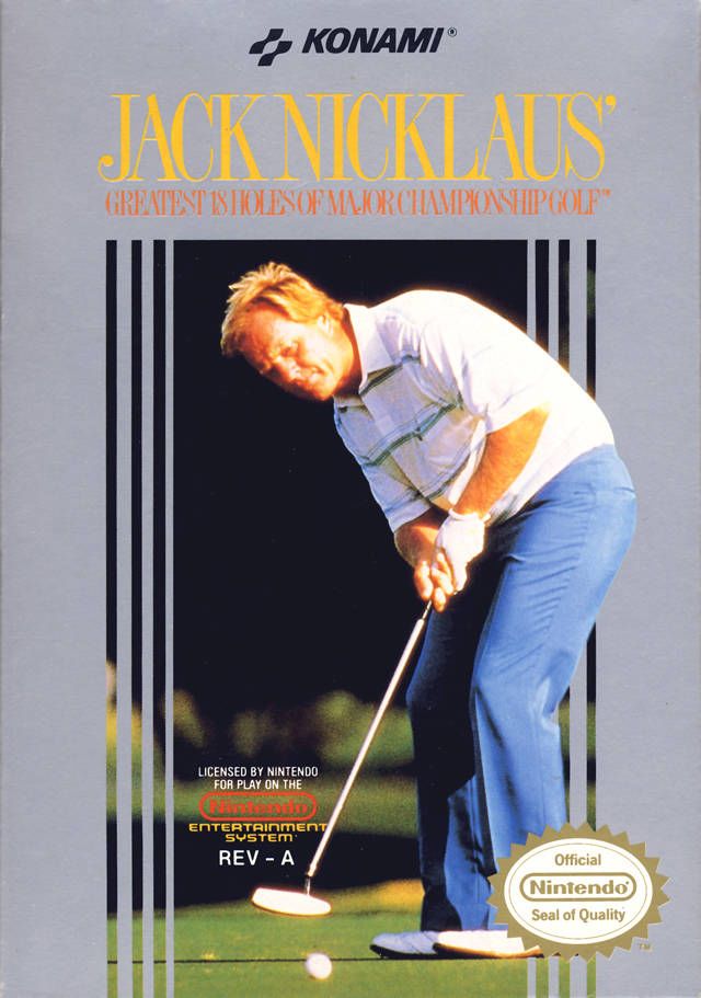 Jack Nicklaus Greatest 18 Holes Of Major Championship Golf - Nintendo Entertainment System (NES) (Konami - 1-2) video game collectible - Main Image 1
