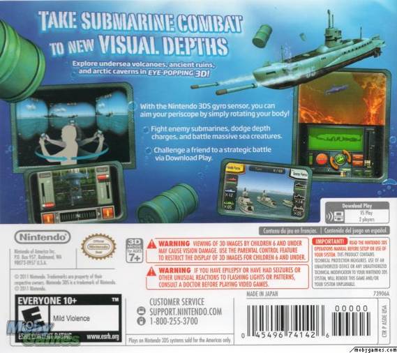 Steel Diver - Nintendo 3DS (Nintendo - 1) video game collectible [Barcode 045496741426] - Main Image 2