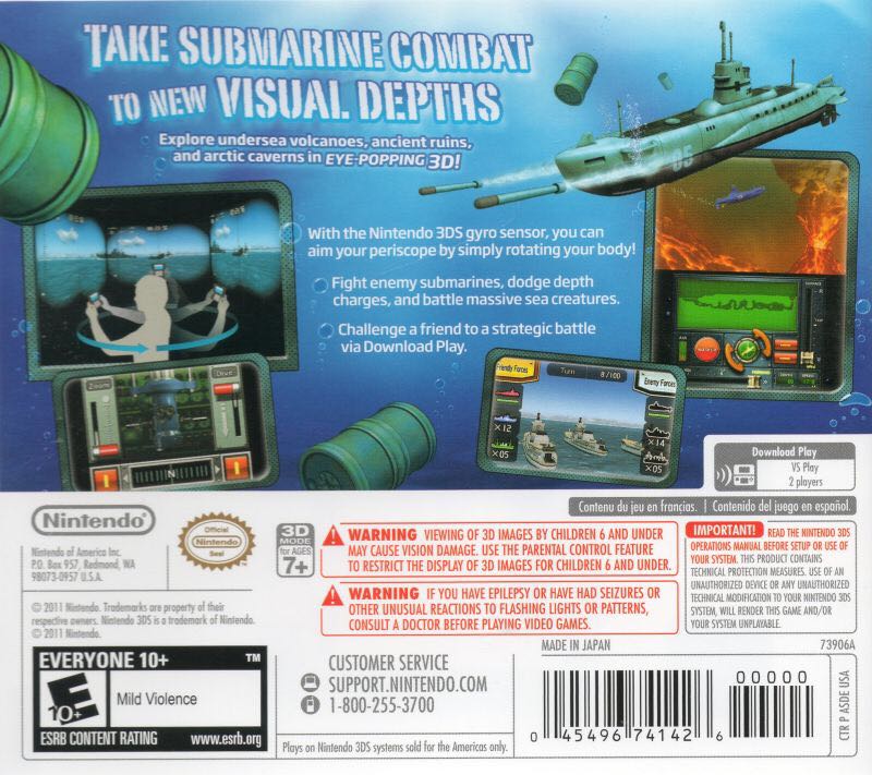 Steel Diver - Nintendo 3DS video game collectible - Main Image 2