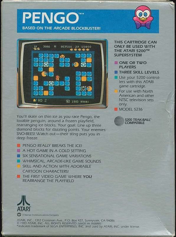 Pengo - Atari 5200 video game collectible - Main Image 2
